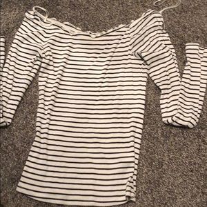 Striped cropped long sleeve